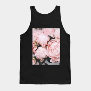 Flowers print, Pink, Pastel, Fashion print, Scandinavian art, Modern art, Wall art, Print, Minimalistic, Modern Tank Top